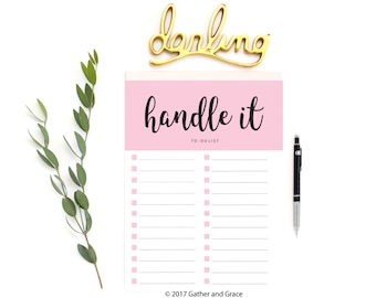 To Do List Printable, Handle It Printable, To Do List, Handle It, Printable To Do List, Checklist Printable, Planner Printable, Planner