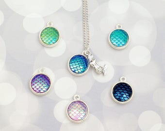 Mermaid Necklace, Silver Mermaid Necklace, Mermaid Jewellery, Mermaid Pendant, Scale Necklace, Seaside Necklace, Beach Jewellery