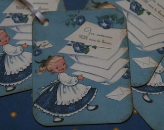 Gift Tags made from Vintage Post Card Image