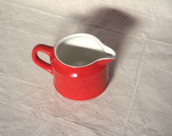 cute vintage small red creamer