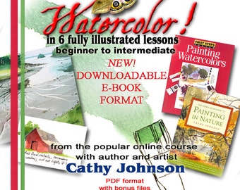 Watercolor Workshop eBook with 6 fully illustrated lessons