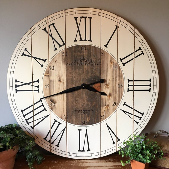 32 Inch Farmhouse Clock Rustic Wall Clock Wall Clock 32 Inch Farmhouse Clock Rustic Wall Clock Wall Clock