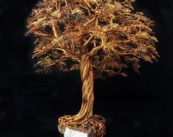 Wire Tree Sculpture, Tree of Life, Home Decor Made to Order Copper Metal Trees Handmade Sculptures Birthday Gift Anniversary