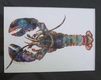 8x10 Maine Lobster Watercolor Print