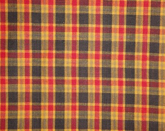 Homespun Material | Plaid Material | Home Decor Material | Rag Quilt Material | Cotton Craft Material | Doll Making Material