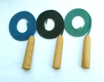Large Oak Drop Light Pull With Coloured Cord