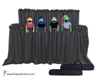 Classroom Puppet Stage XL - 2 Tier Portable Tripod Puppet Theater w/BAG | Stage, Ministry