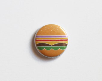 1" Cheeseburger Pinback Button