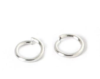 Set of 40 silver metal jump rings