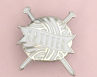 Knitter | Knitting Enamel Pin Badge | Knitting Badge | Knitting Enamel Pin | Knitting Gift | Knitting Brooch
