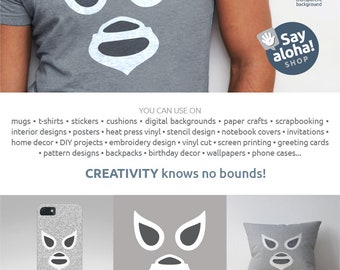 EL SANTO MASK svg, eps, dxf, png, pdf, jpg files • Lucha Libre • Mexican Wrestling Clipart • Silhouette
