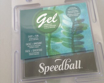 Gel Plates 5" x 5" by speedball Mono printing plate great for polymer clay, paper and fabric printing get in on the Gelli plate craze.