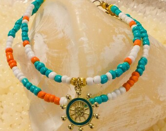 Beach Blue Ankle Bracelet