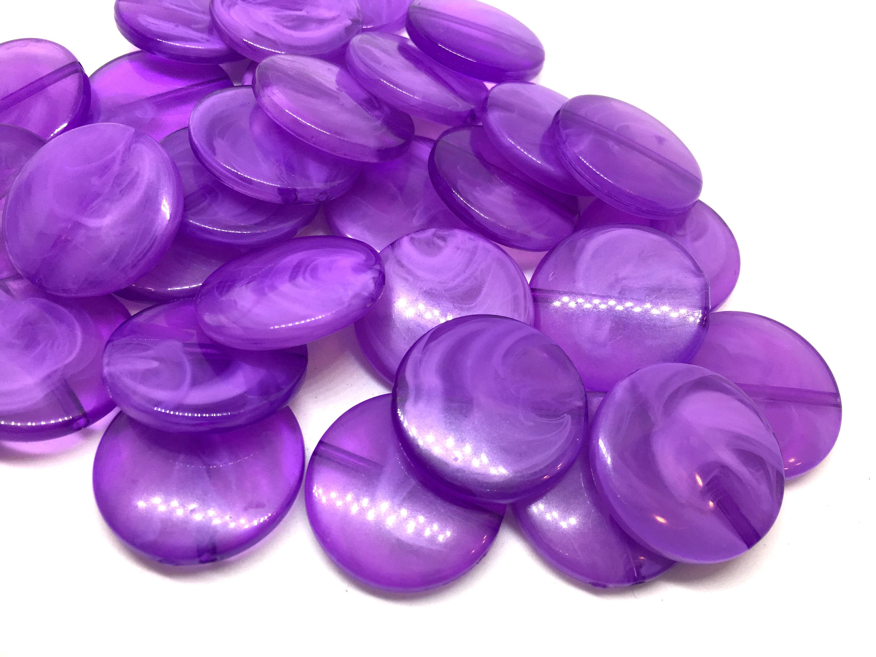 Purple round beads dark purple circular beads Creamy Beads