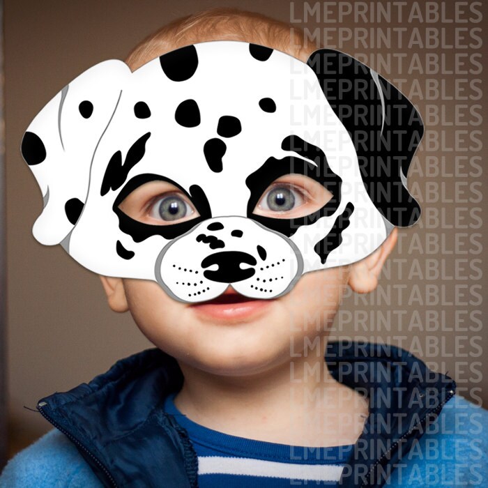 Dalmatian Dog Mask Printable Animal Childrens Halloween Masks