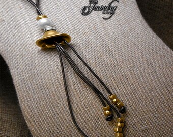 Golden Bell Lariat Tassel Necklace