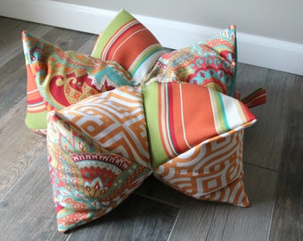 Lotus Meditation Pillow, Yoga, Patchwork, Yoga cushion, Meditation cushion, Yoga Prop, Zafu, Boho, Bean Bag Chair, Floor Cushion, Handmade