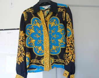 Carlisle Baroque 100% Slik Shirt Mens (S) | Womens (2) | Gianni Versace Silk