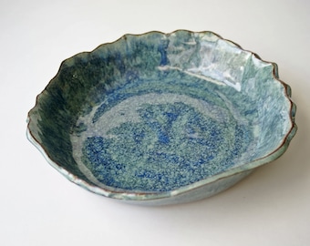 Pottery Serving Bowl, Large Serving Bowl, Sroneware Serving Bowl, Ceramic Serving Bowl, Ceramic Fruit Bowl, Rustic Bowl, Wedding Gift