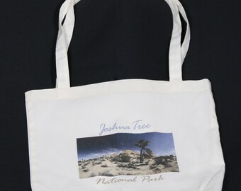 Panorama of Joshua Tree National Park tote bag