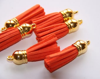 38MM ORANGE SUEDE TASSEL