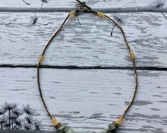 Prehnite necklace