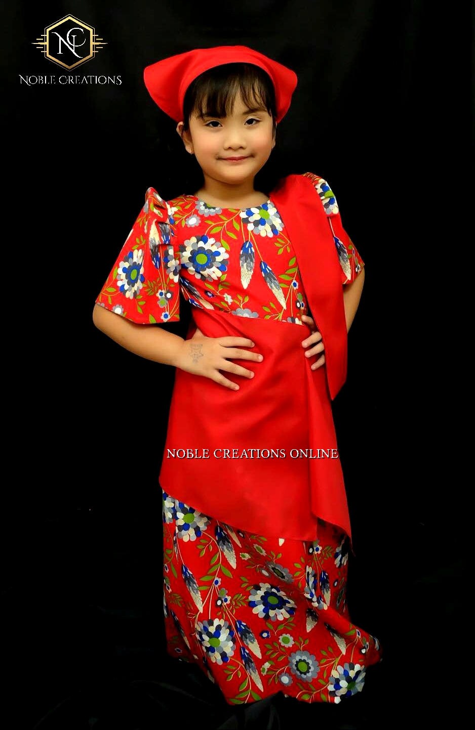 KIDS FILIPINIANA DRESS Floral Patadyong Philippine ...