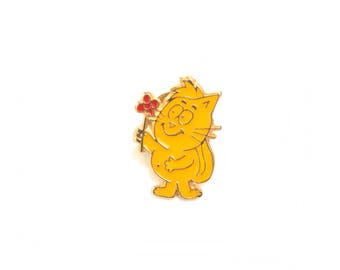 Cat,cute cat pin, cat enamel pin, cat lapel pin, cat illustration pin, cat lapel badge, cat enamel brooch, cat enamel badge