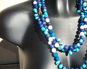 long lapis and turquoise.