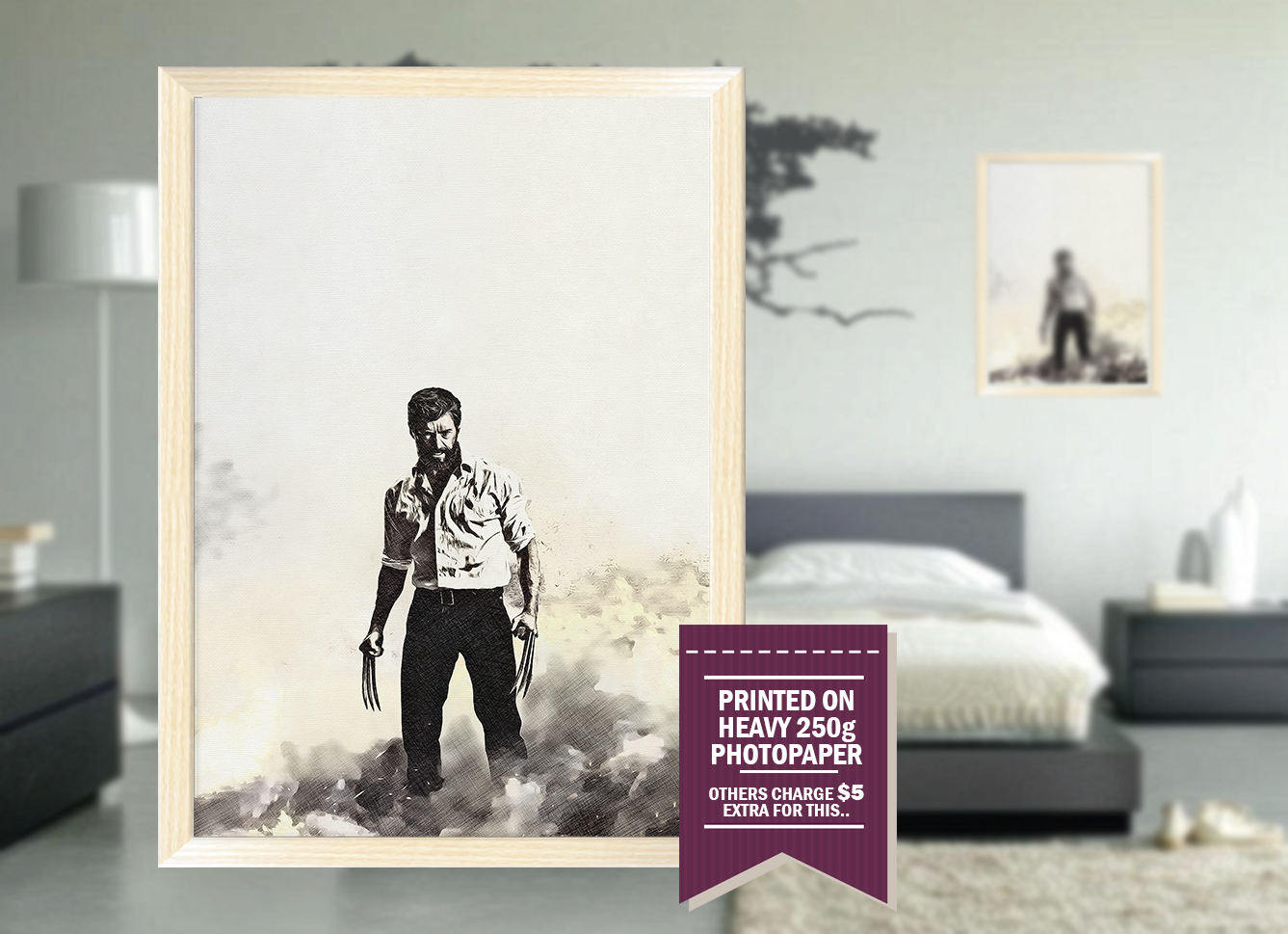Logan Poster Fan Art Print Pencil Drawing Logan Poster Fan Art Print Pencil Drawing