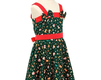 Green Christmas Dress Girls Dress, Birthday Dress, Party Dress, Toddler Dress, Princess Dress, Children's Dresses, Fairy Dress, Kawaii Dress