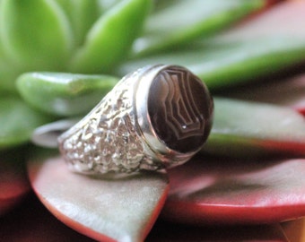 Lake Superior Agate Ring: LSAR-10 Size 7