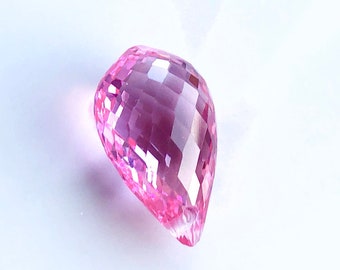 XL Hot Pink Topaz Briolette Focal