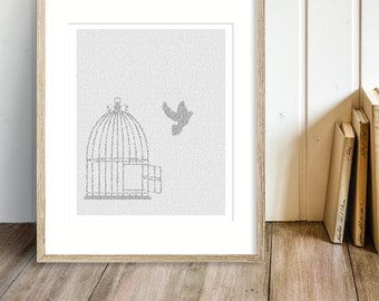 Jane Eyre Print, Literary Gift for Her, Charlotte Bronte, Jane Eyre Quote, Word Art (AU Print)