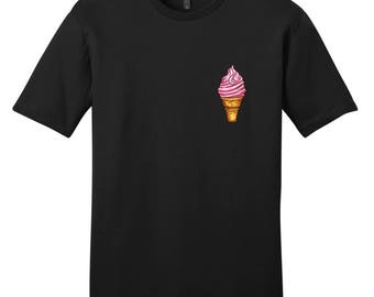 Applique Monogram Ice Cream Cone Ruffle T-shirt for Girls