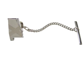 Alabama State Map Shape and Flag Design Tie Tack