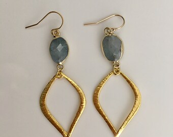 Labradorite Raindrop Earrings