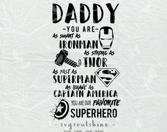 Download Dad superhero svg | Etsy