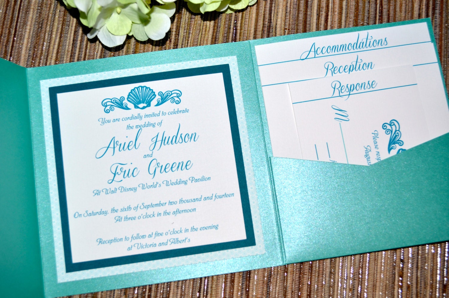 Little Mermaid Wedding Invitations 7