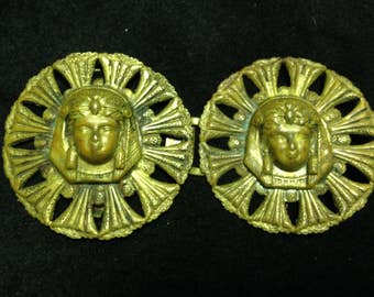 Antique belt buckle - Egyptian style with sphinx head