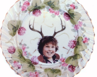 SALE - Damaged - Deer Ol' Chunk Portrait Plate 7.25"