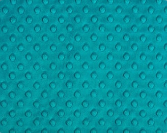 Teal Cuddle Dimple Dot Minky by Shannon Fabrics - 1 yard