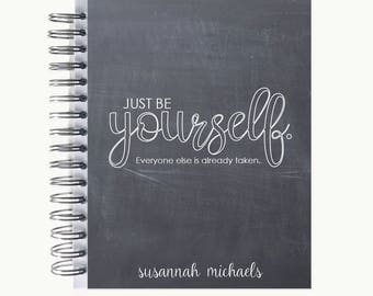 Bullet Journal – Personalized | Spiral | Dot Grid | Notebook | Chalk Be Yourself