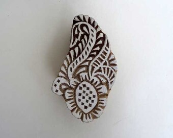 Stamp ,Indian wood stamp , printing block stamp , handmade stamp, floral motif stamp 46