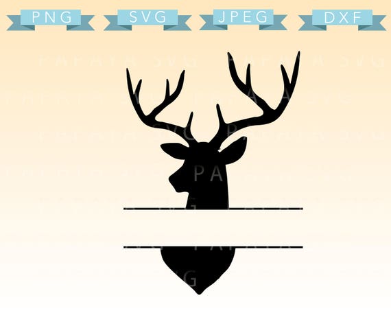 Download Split Deer head (left) Cut File - SVG, PNG, JPEG - Cricut ...