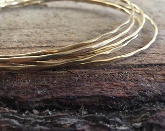 Brass Choker <<Flat Plains Stacking Collar>> hammered brass choker | self closure