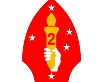 USMC 2nd Marine Division Patch Vector Files, dxf eps svg ai crv