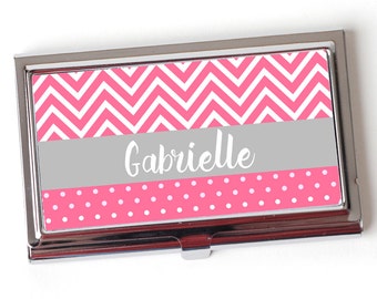 Custom Business Card Case - Personalized Business Card Case - Personalized Geometric Arrow Business Card Case