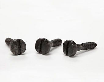 Screw - #8 x 3/4″ forged decorative black screw - This listing is for one screw, order quantity of extra screw needed.