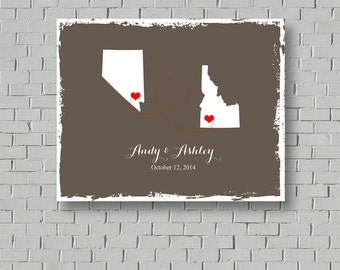 State Guest Book Alternative Wedding Guest Book, Travel Theme Destination Wedding Map Guest Book Ideas, Wedding Guestbook Wedding Poster